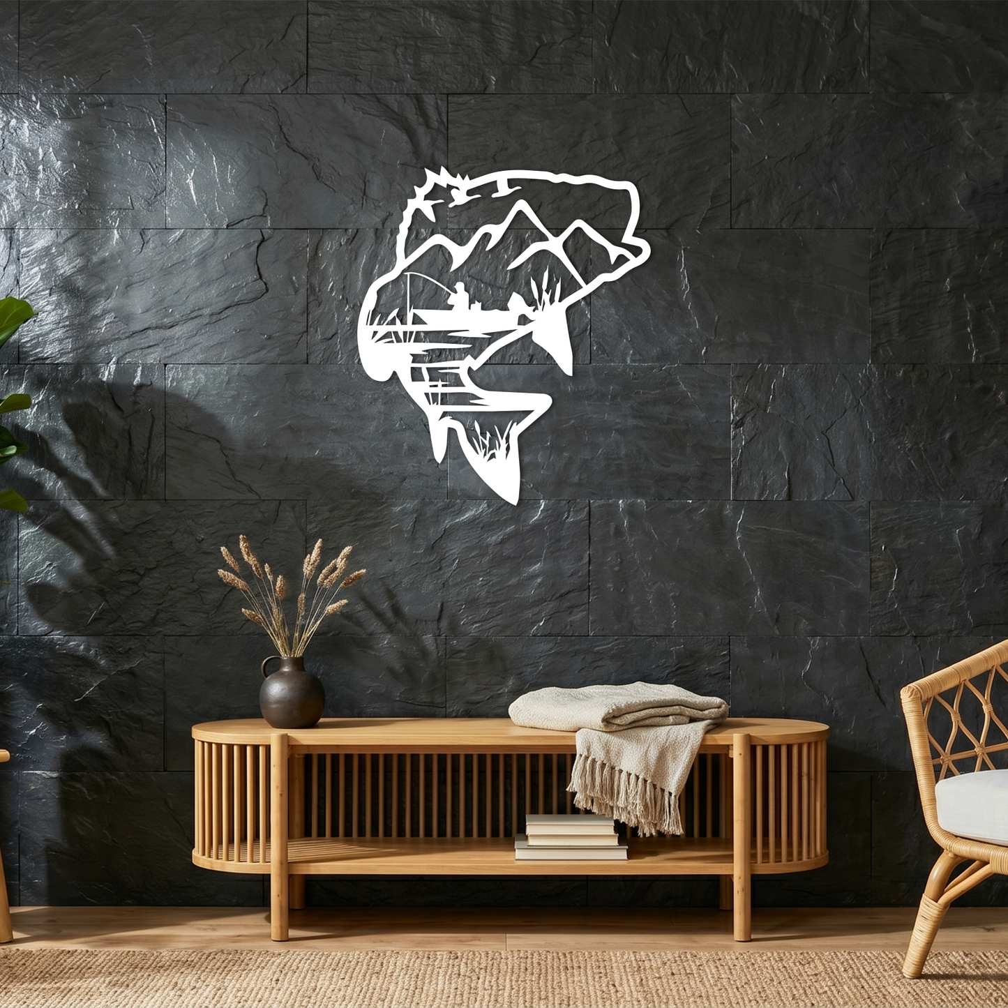 Bass Fishing in the Mountains Wall Art