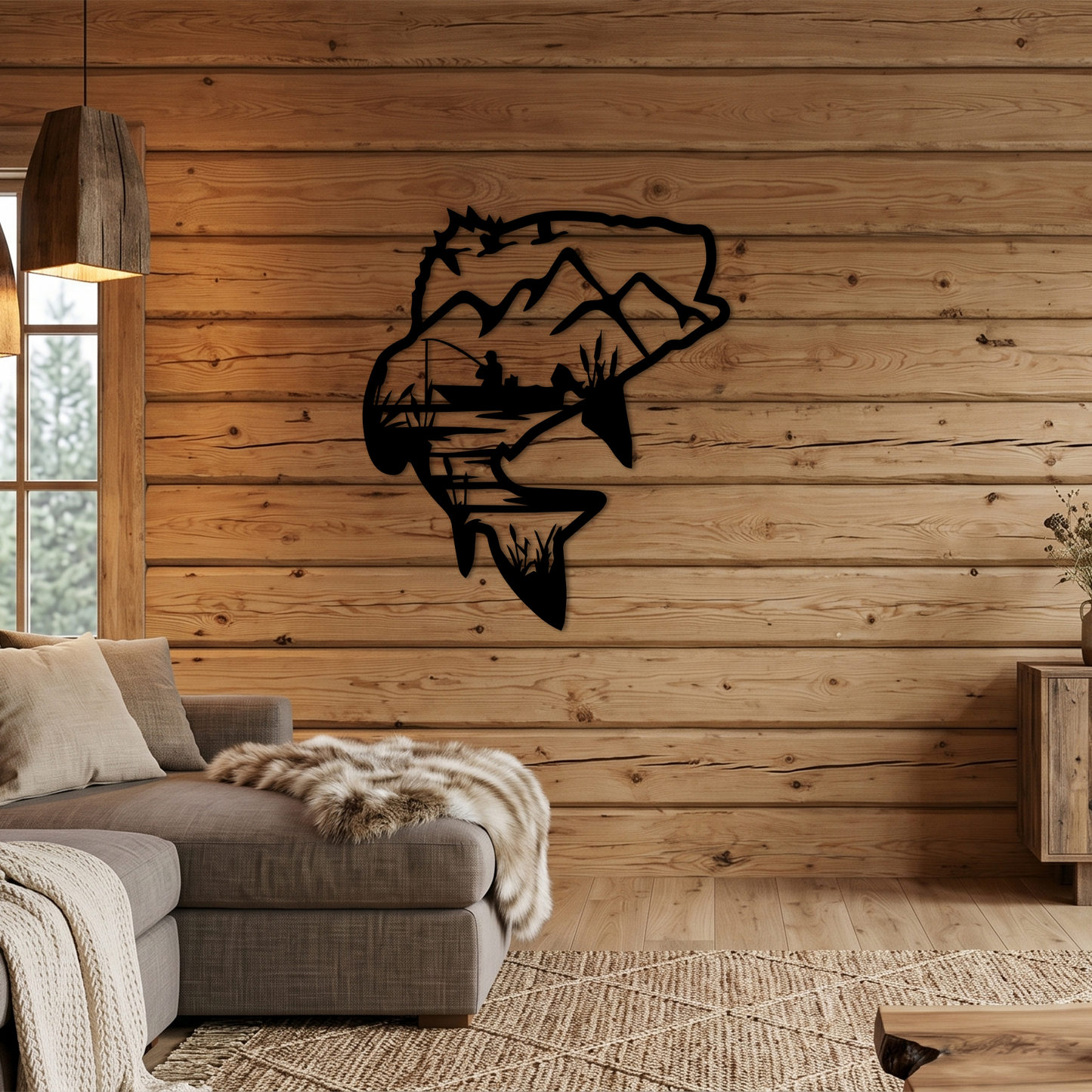 Bass Fishing in the Mountains Wall Art
