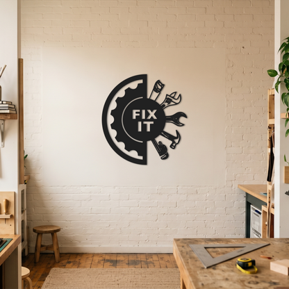 Dad's Fix It Workshop Tool Sign Wall Art