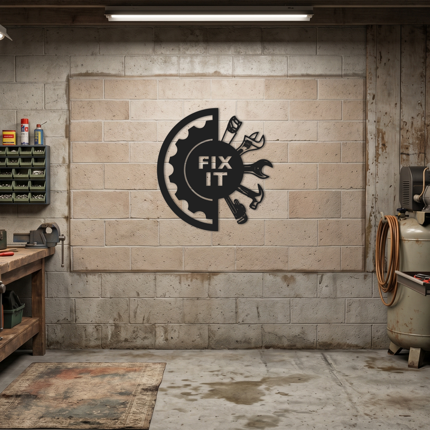 Dad's Fix It Workshop Tool Sign Wall Art