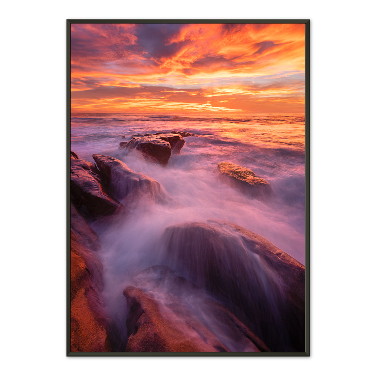 Dusk Flow Framed Print