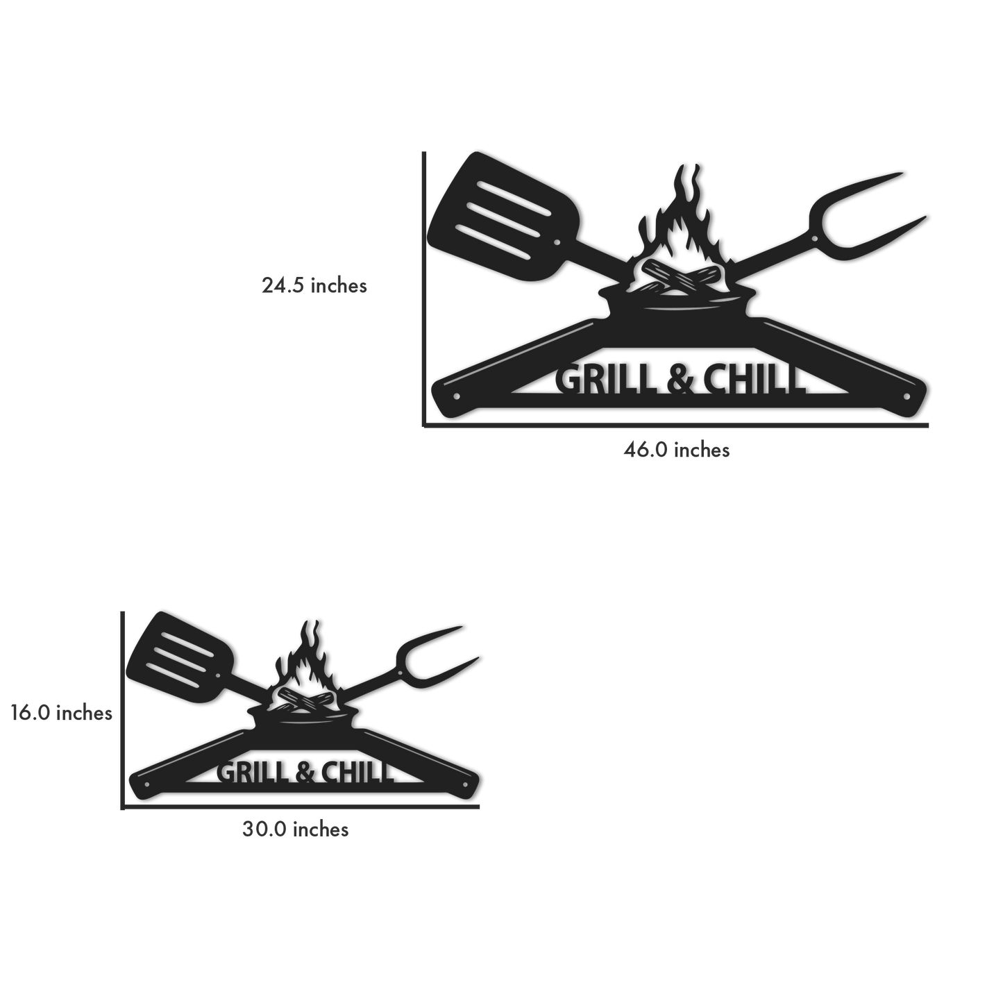 Grill and Chill BBQ Kitchen Patio Wall Art