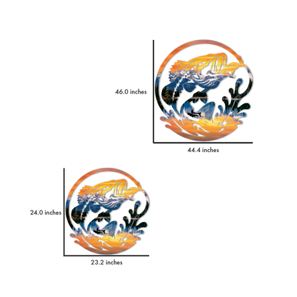 Sunset Bass Fishing Printed Wall Art