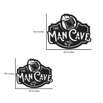 The Man Cave Beer Mug Wall Art