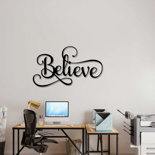 Believe Script Wall Art